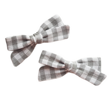 Load image into Gallery viewer, Regular Pigtail Bow | Sage Gingham