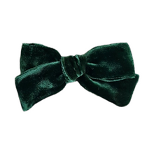 Load image into Gallery viewer, Medium Silk Velvet Bow | Duck Green
