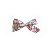 Load image into Gallery viewer, Petite Pigtail Bow Set | Red Roses